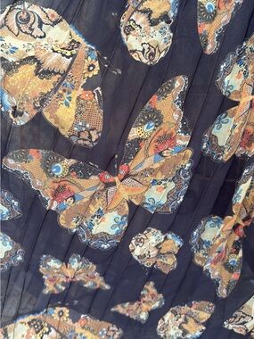 FARM Rio Butterfly Print Black Maxi Skirt 🦋 one of a kind! Unique Print!